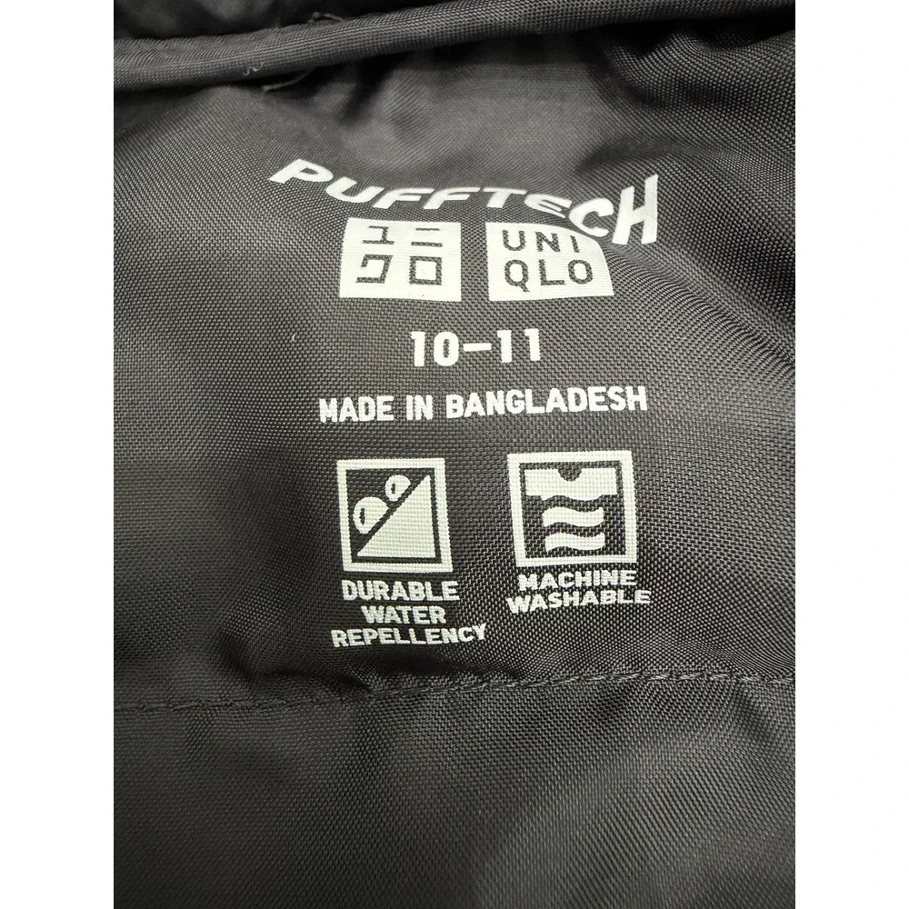 Uniqlo Kids Girl Puffer Jacket Black Size 10/11 No Hood Included